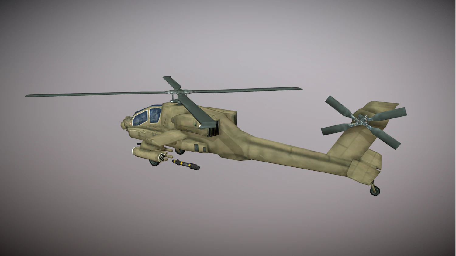 Helicopter 6 3D Model .c4d .max .obj .3ds .fbx .stl .blend 