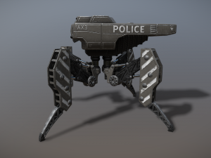 Police Robot Modelo 3D
