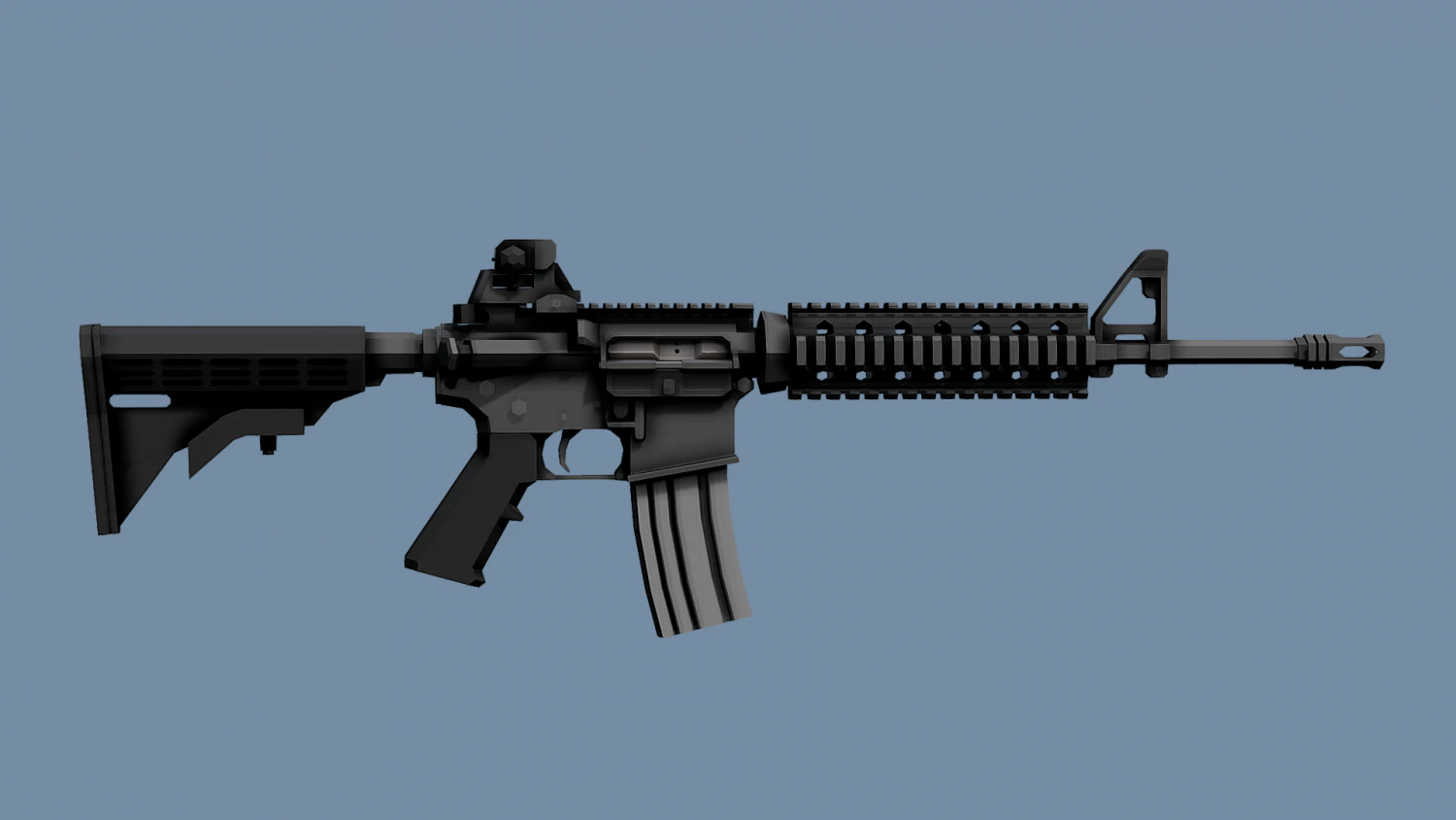 M4a1 3D Model .c4d .max .obj .3ds .fbx .stl .blend 