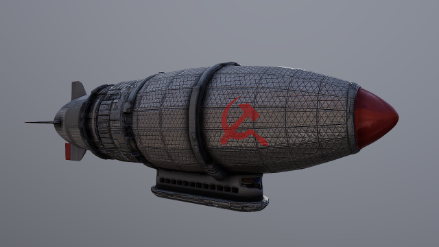 Kirov Airship Model 3D .c4d .max .obj .3ds .fbx .stl .blend 