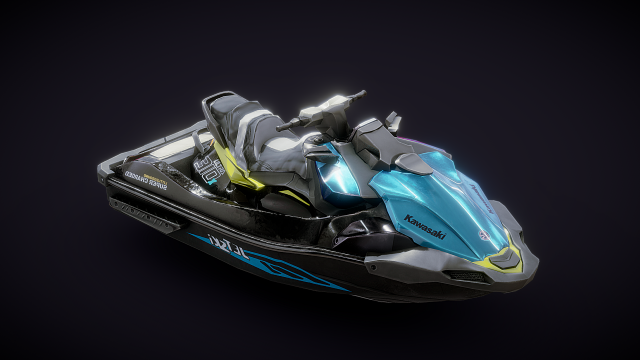 Jet Ski 3D Model .c4d .max .obj .3ds .fbx .stl .blend 