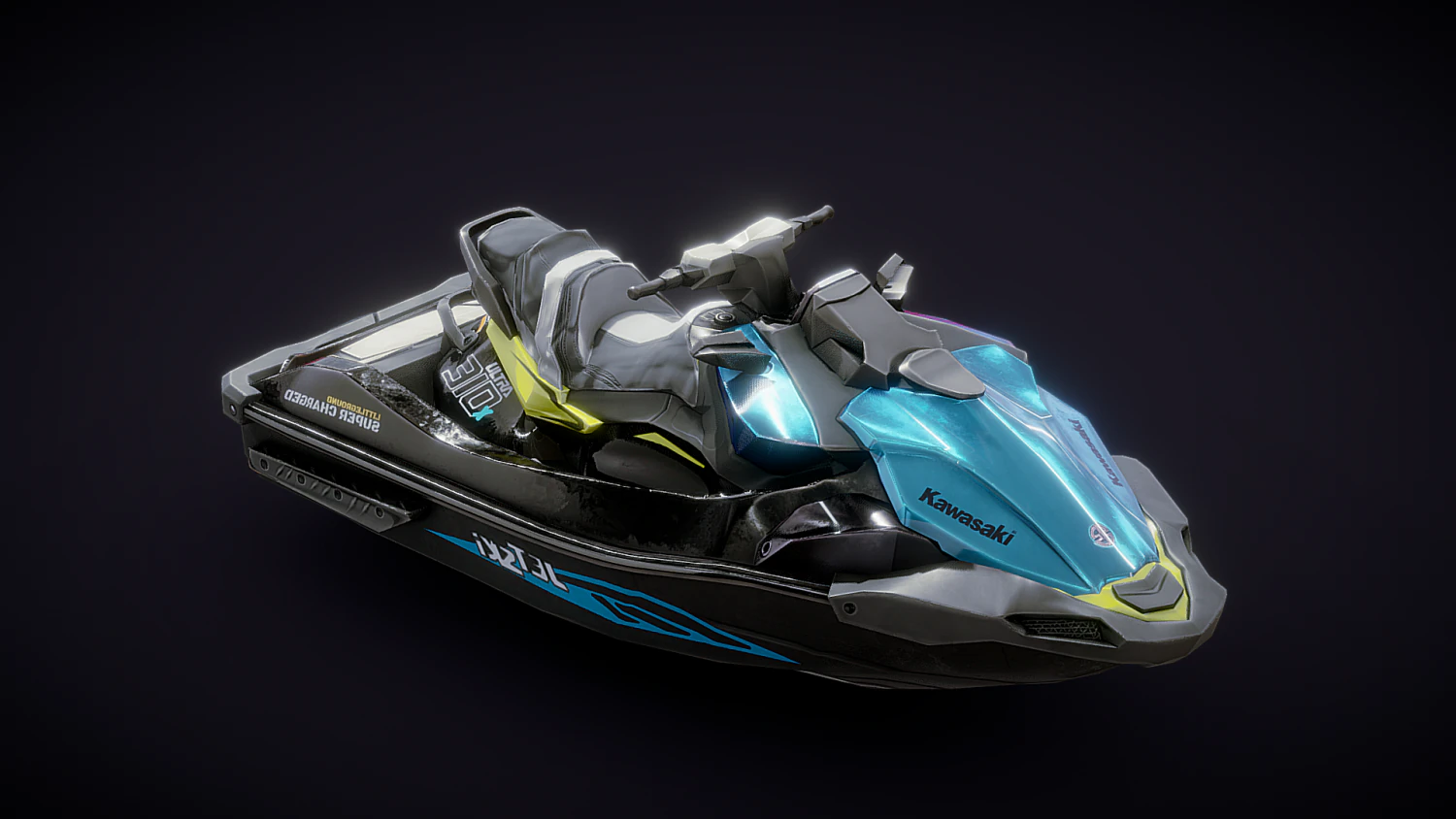 Jetski 3D Modell .c4d .max .obj .3ds .fbx .stl .blend 