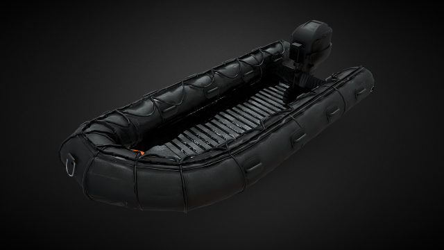 Combat Rubber Reconnaissance Craft Modèle 3D .c4d .max .obj .3ds .fbx .stl .blend