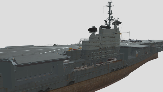 Oswald Boelcke Aircraft Carrier 3Dモデル .c4d .max .obj .3ds .fbx .stl .blend 