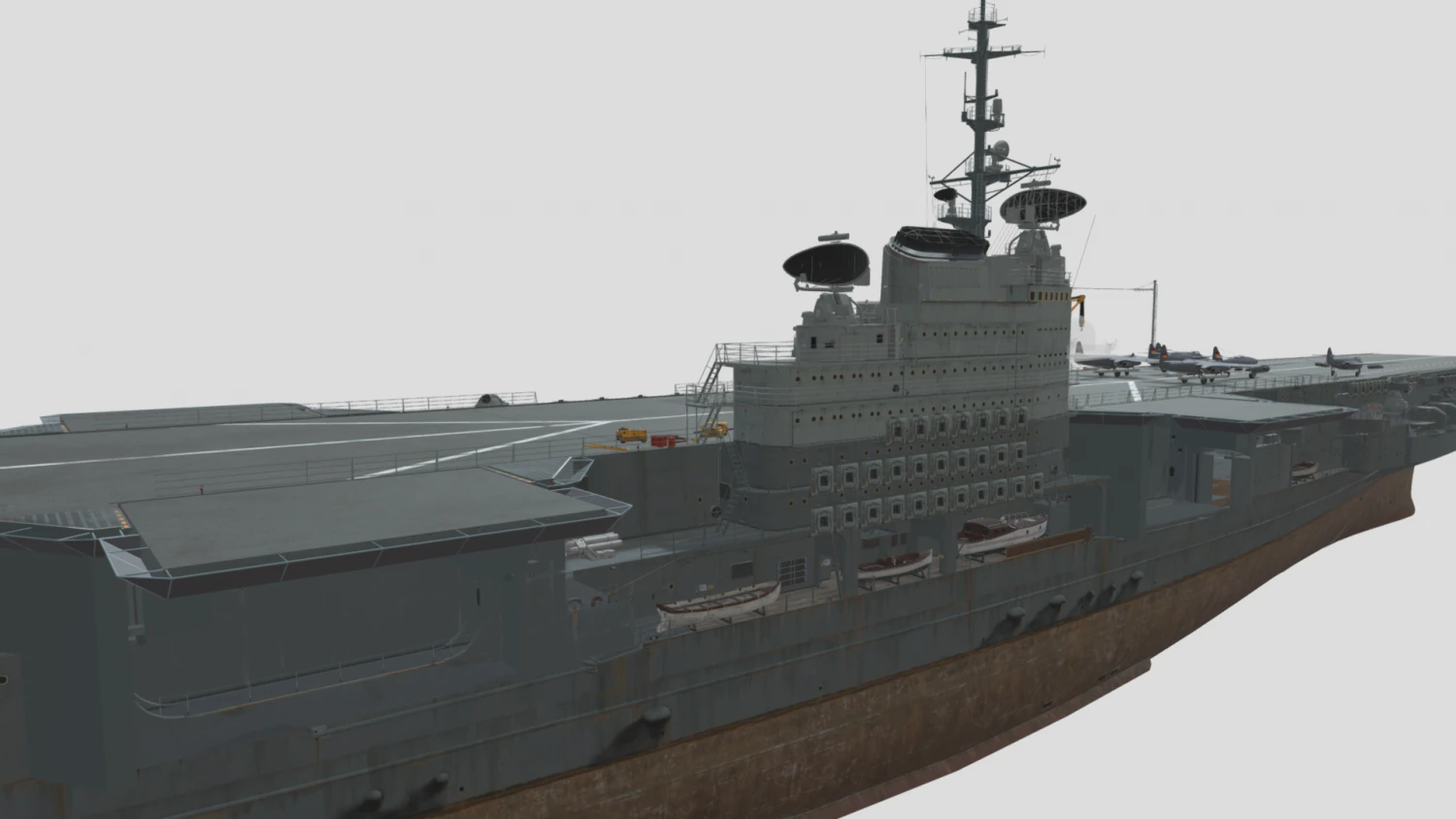 Oswald Boelcke Aircraft Carrier 3D Model .c4d .max .obj .3ds .fbx .stl .blend 