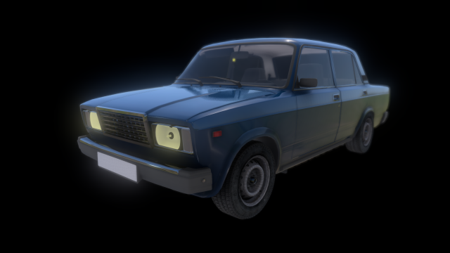 LADA 2107 3D Модель .c4d .max .obj .3ds .fbx .stl .blend 