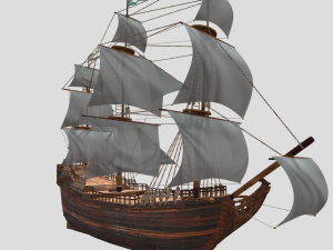 Old Ship 3D Model