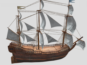 Old Ship 3D 모델
