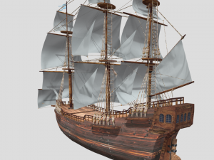 Old Ship 3D 모델