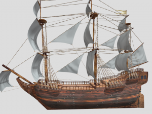 Old Ship 3D 모델