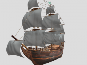 Old Ship 3D 모델