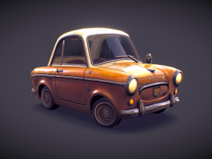 Cartoon Car LowPoly 3D Model