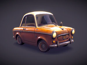 Carro de desenho animado LowPoly Modelo 3D
