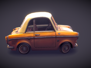Cartoon Car LowPoly Modèle 3D