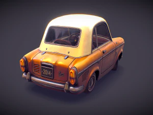 Cartoon Car LowPoly 3D Model