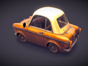 Cartoon Car LowPoly 3D Model