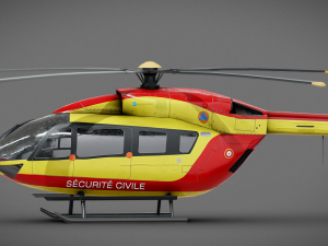 Helicopter Security civil 3D Model