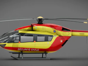 Helicopter Security civil 3D Model