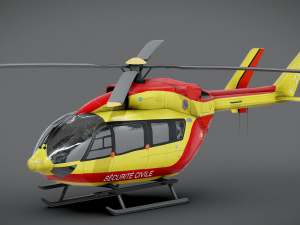 Helicopter Security civil 3D Model