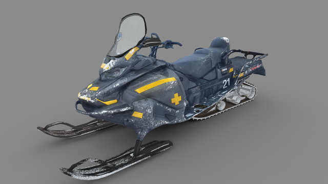 Ski Snowmobile Modèle 3D .c4d .max .obj .3ds .fbx .stl .blend 