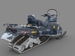 Ski Snowmobile 3D Model