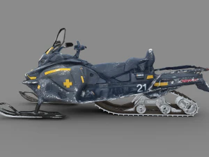 Ski Snowmobile 3D Model