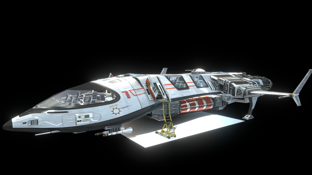 Spaceship VG-7X 3D 模型 .c4d .max .obj .3ds .fbx .stl .blend 