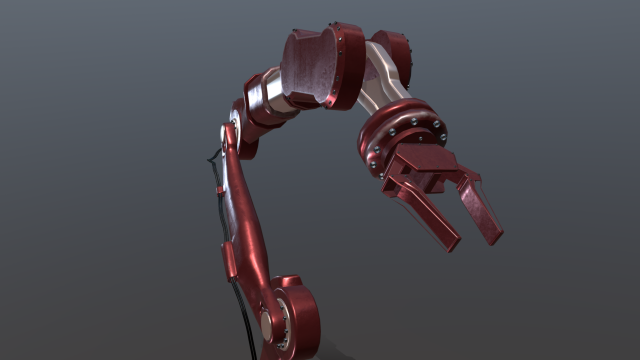 ROBOTIC ARM 3D Model .c4d .max .obj .3ds .fbx .stl .blend 