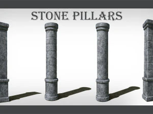 Vecchi pilastri di pietra Modello 3D