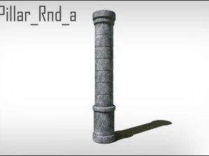 Old Stone Pillars 3D Model