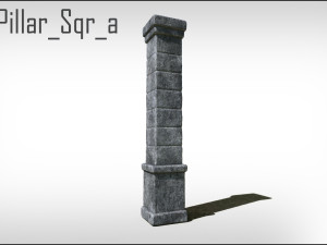 Old Stone Pillars Modèle 3D