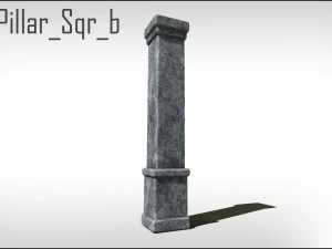 Old Stone Pillars 3D Model