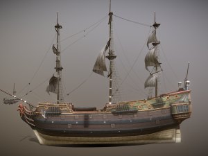 Ship Pinnace 3D 모델