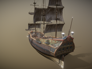 Ship Pinnace 3D 모델