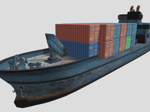 Old cargo ship Modelo 3D