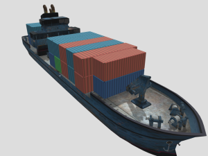 Old cargo ship Modèle 3D