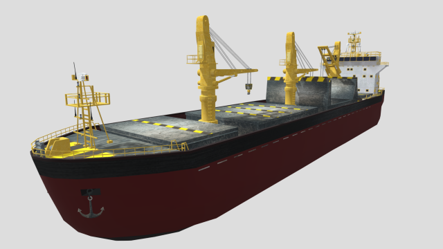 Bulk carrier 3D Model .c4d .max .obj .3ds .fbx .stl .blend 