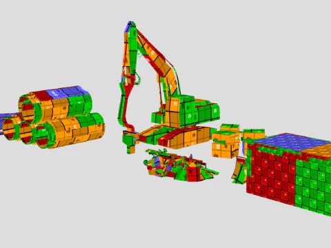 Low Poly Construction Assets 3D Model