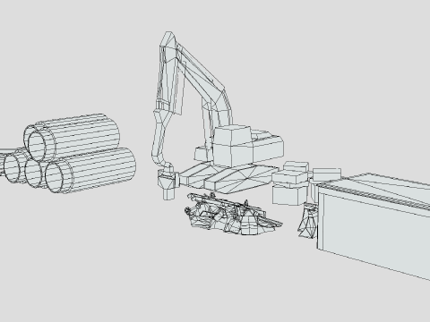 Low Poly Construction Assets Modèle 3D