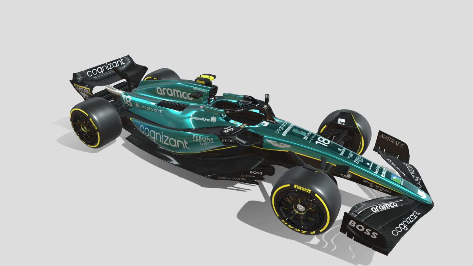 Aston Martin F1 AMR23 Modelo 3D .c4d .max .obj .3ds .fbx .stl .blend 