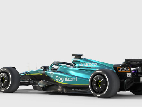 Aston Martin F1 AMR23 3D मॉडल