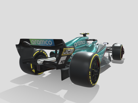 Aston Martin F1 AMR23 3D मॉडल