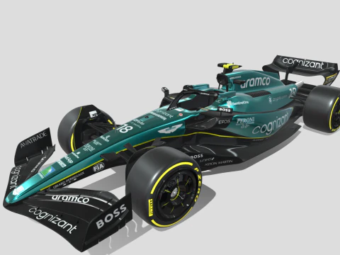 Aston Martin F1 AMR23 Modelo 3D