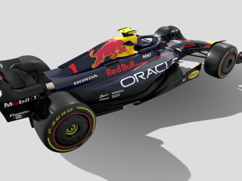 Oracle ReBull F1 Car RB19 Model 3D