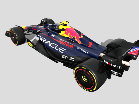 Oracle ReBull F1 Car RB19 Model 3D