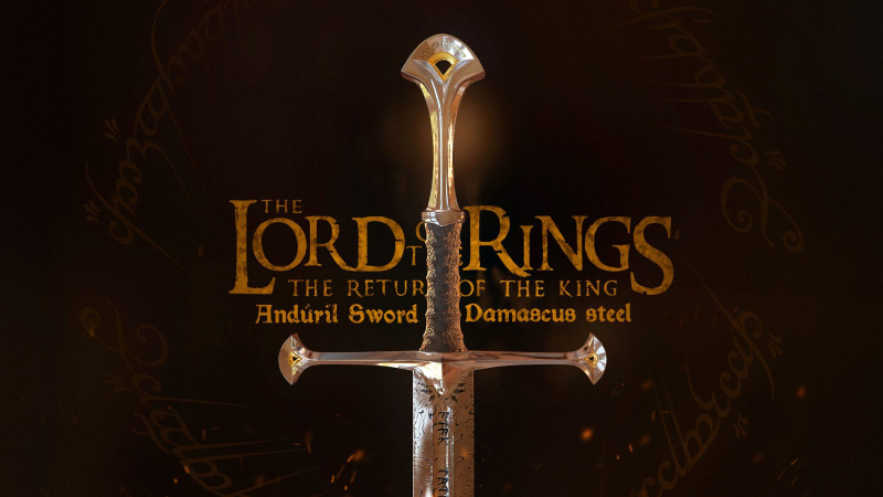 The Lord of the Rings Sword of King Elessar 3D मॉडल .c4d .max .obj .3ds .fbx .stl .blend 
