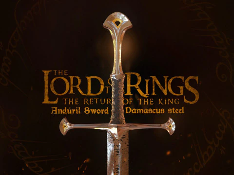 La spada del Signore degli Anelli di Re Elessar Modello 3D