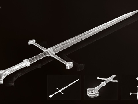 The Lord of the Rings Sword of King Elessar 3D मॉडल