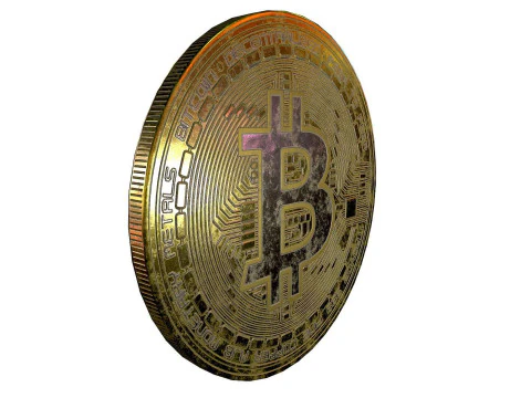 Bitcoin Coin High Resolution Digital Asset 3D Model