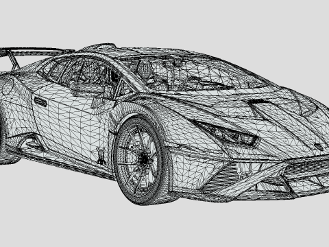 Lamborghin Huracan Turbo X 3D Model